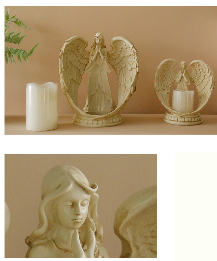 Wholesale Artistic Decor Electronic Candle Angel Design